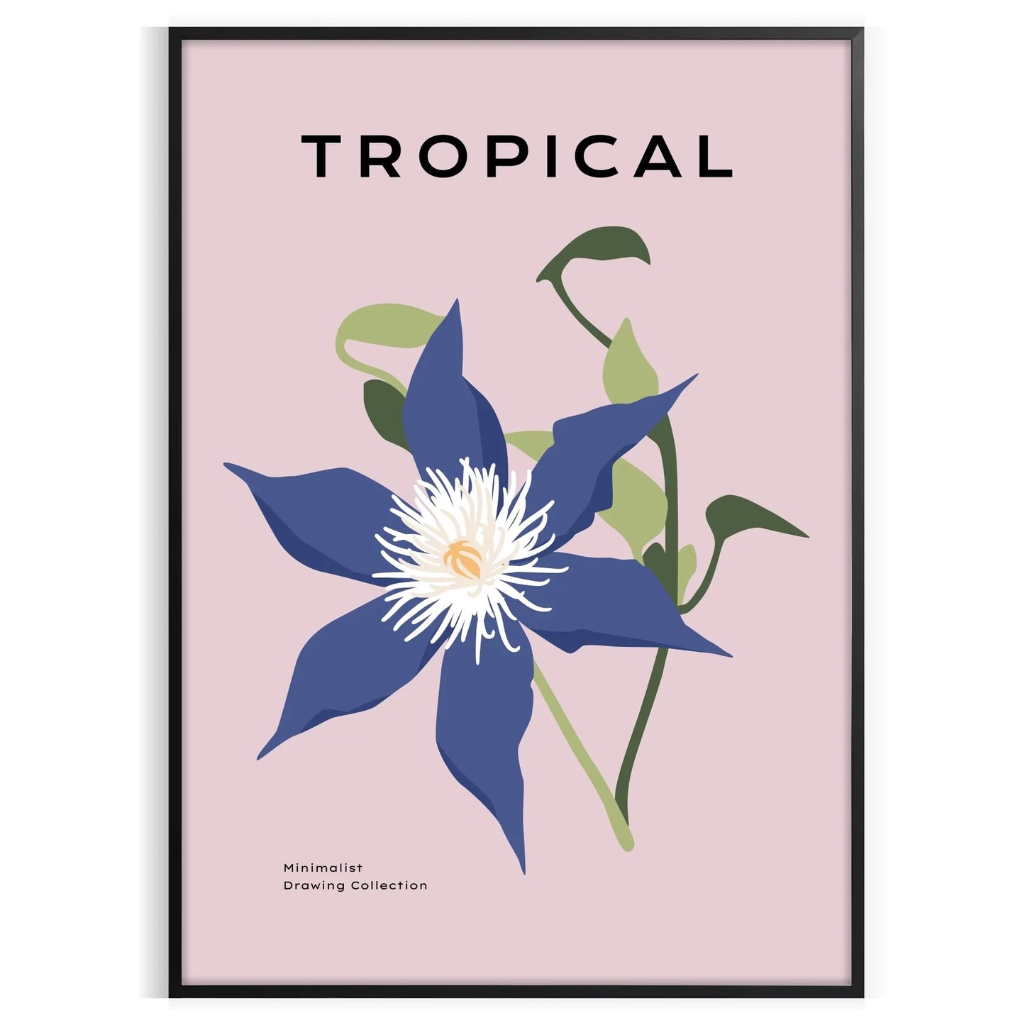 space captivating botanical art poster vibrant orange soothing gray hues wall thoughtful gift print nature elegance indoors sizes A4 cm A0