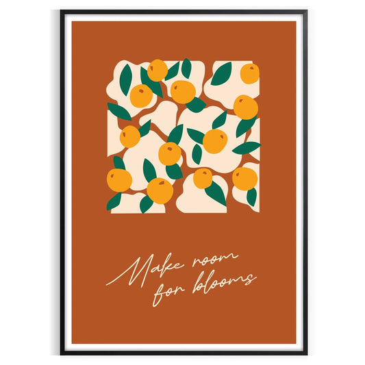 space stunning botanical vintage poster vibrant greens oranges exquisite art wall unique gift print timeless beauty sizes A4 cm A0 perfect fit