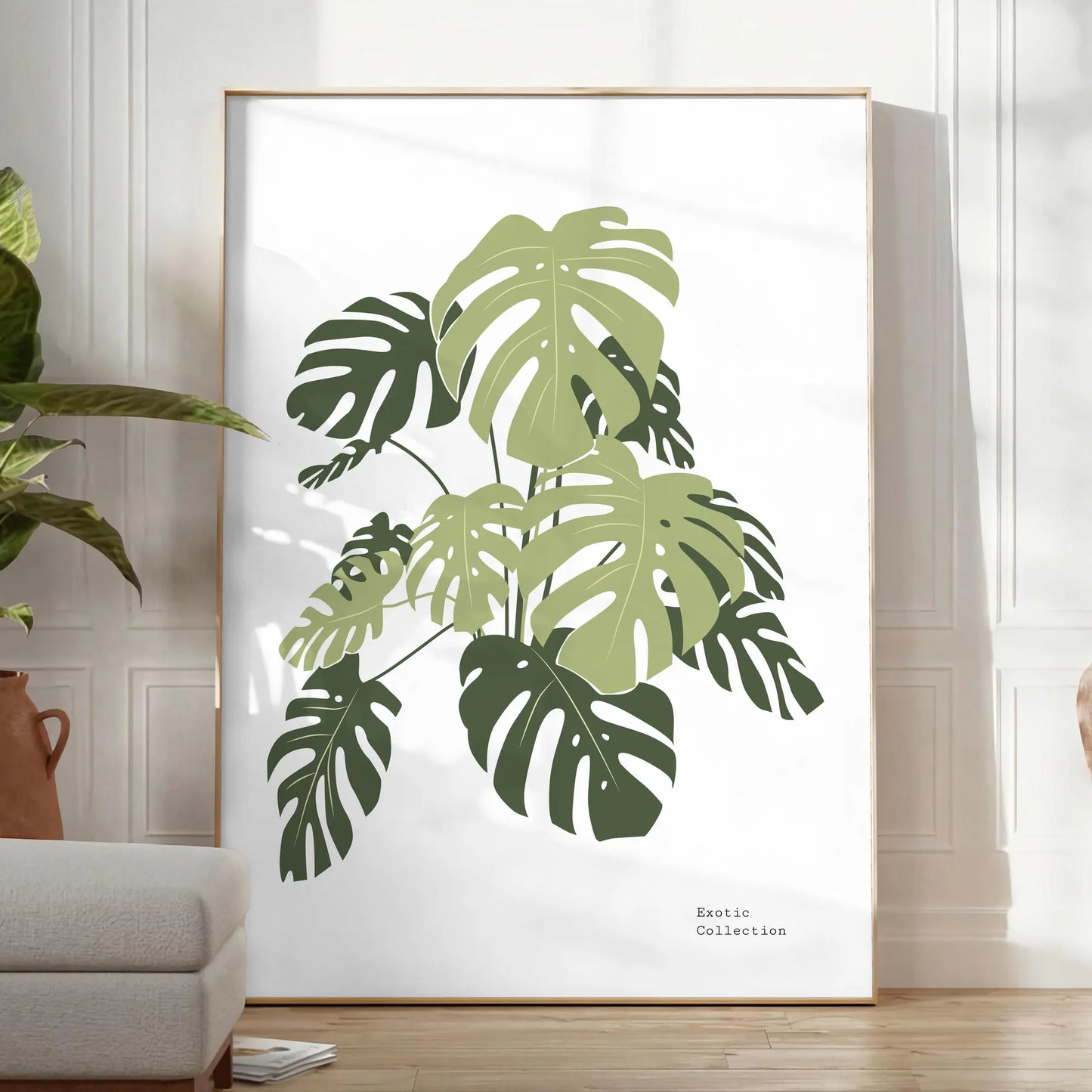 space exquisite botanical poster prints lush green white hues captivating wall art timeless perfect gift stunning addition decor standalone print