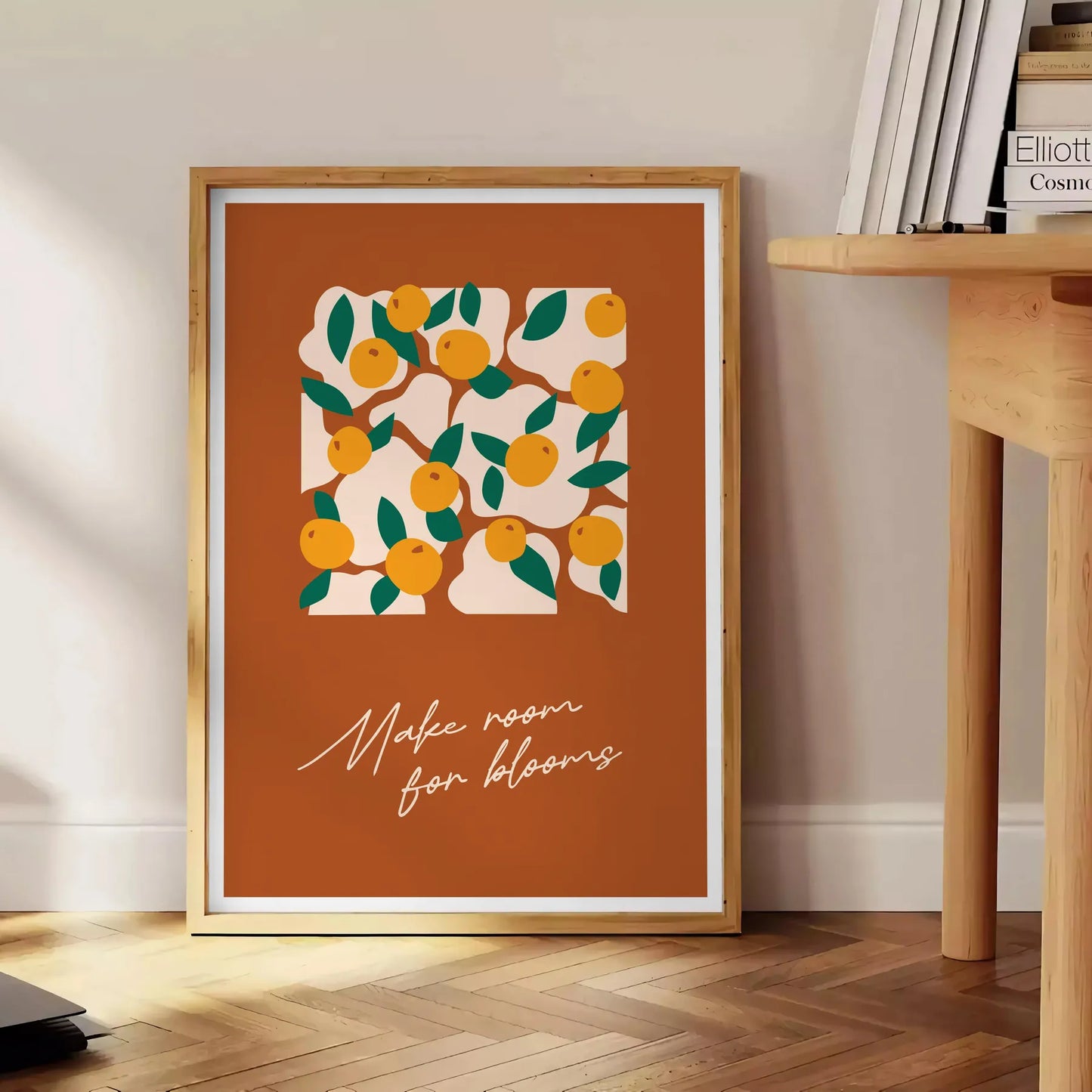 space stunning botanical vintage poster vibrant greens oranges exquisite art wall unique gift print timeless beauty sizes A4 cm A0 perfect fit