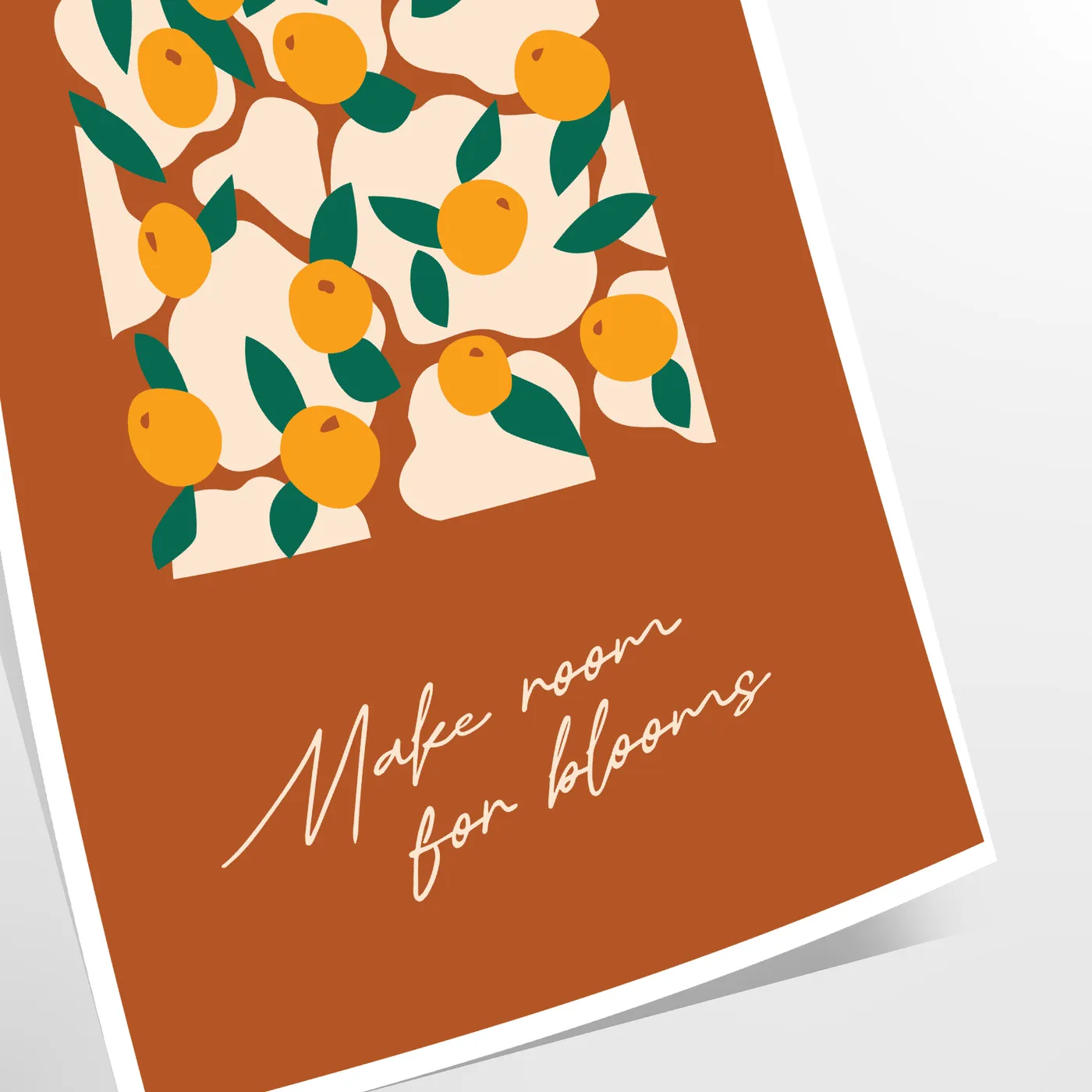 space stunning botanical vintage poster vibrant greens oranges exquisite art wall unique gift print timeless beauty sizes A4 cm A0 perfect fit