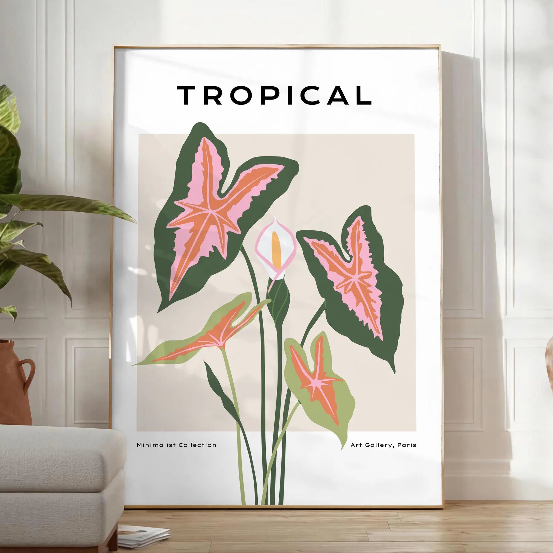 beauty botanical art Poster Maker stunning orange gray designs wall perfect gift nature lovers space exquisite prints available sizes such A4 cm A0