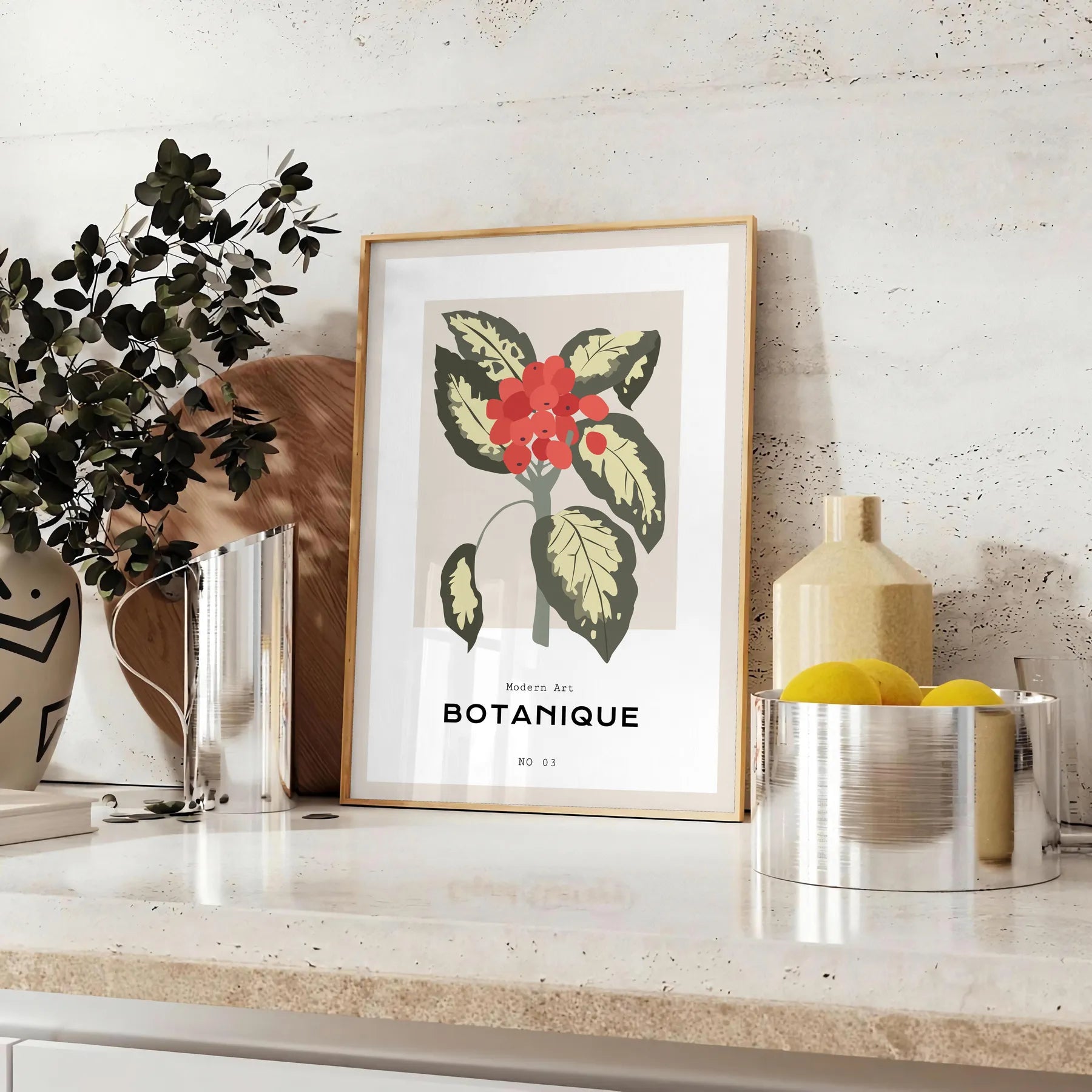 space Poster Botanical exquisite art 19th century eye wall vibrant orange soothing gray perfect gift A4 cm A0 sizes ideal decor